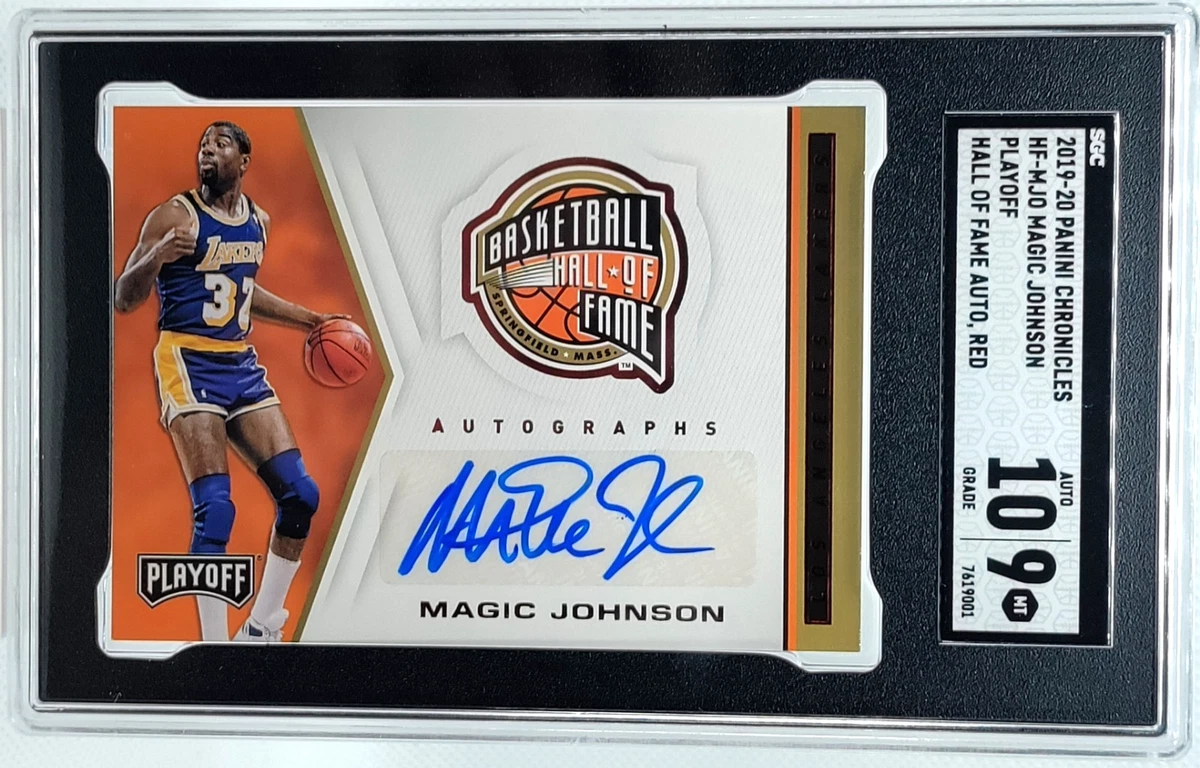 Panini Magic Johnson Basketball Autographed Sports Trading Cards