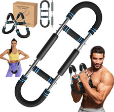 U-Shaped Resistance Bar Adjustable 66-110lb Upper Body Chest Arm Workout Trainer