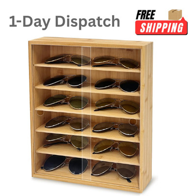 .CODOHI Bamboo Sunglasses Display Case Wall Mounted 13x15.2