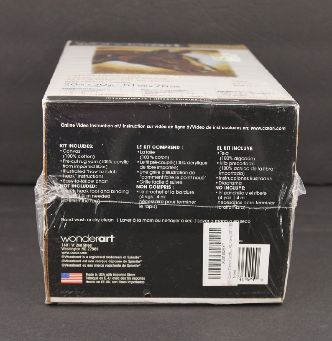 Wonderart Classic Latch Hook Kit Horse 426404 20" X30" New Sealed