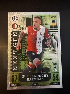 2023-24 Topps Match Attax UCC #403 Quilindschy Hartman Next Gen