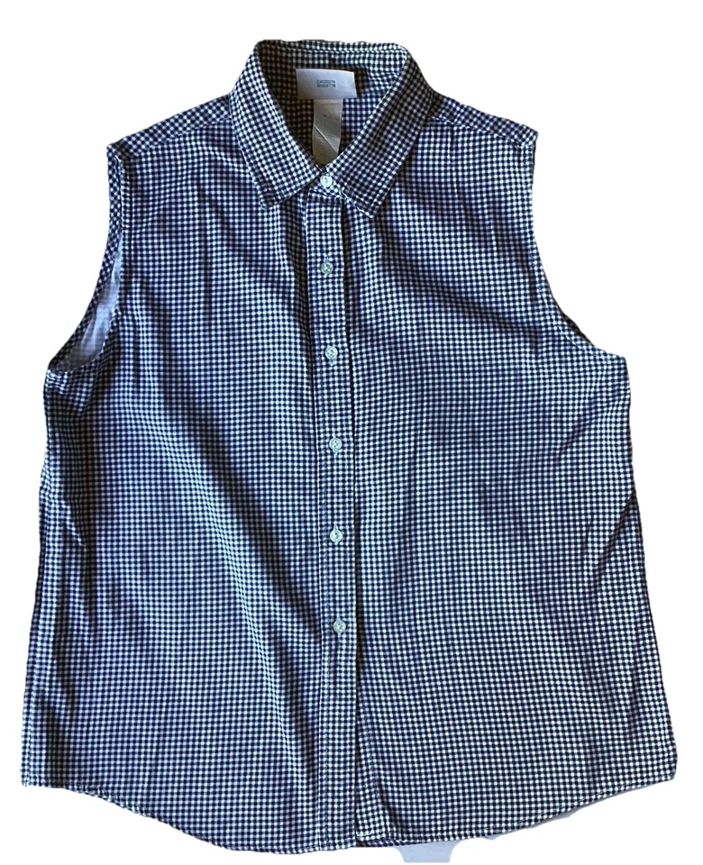 Northern Reflections Mujeres Sin Mangas Abotonada Chaleco Camisa A Cuadros De Colección Años 90 LRG Foto 2 de 4