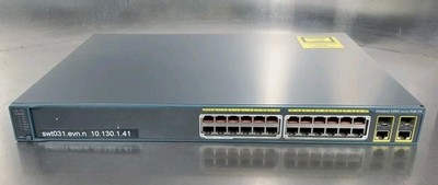 Cisco Catalyst 2960 WS-C2960-24PC-L 24 Port Fast PoE Ethernet Switch.         3C