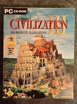 Sid Meier's Civilization III - PC 2002 CD - Rom PC Big Box Game Retro