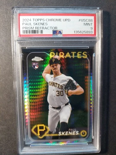 2024 Topps Chrome Update Paul Skenes RC PRISM Refractor #USC88 PSA 9