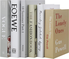 6 Pcs Fashion Fake Hardcover Display Books for Coffee Tables/Shelves, Storage Bo