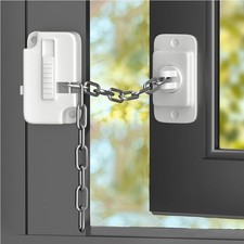 Window Frame Safety Chain Lock Self Adhesive Adjustable for Child Pets Lock