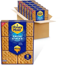 Honey Maid Fresh Stacks Graham Crackers, Bulk Travel Snacks, 6 Boxes (36 Mult...