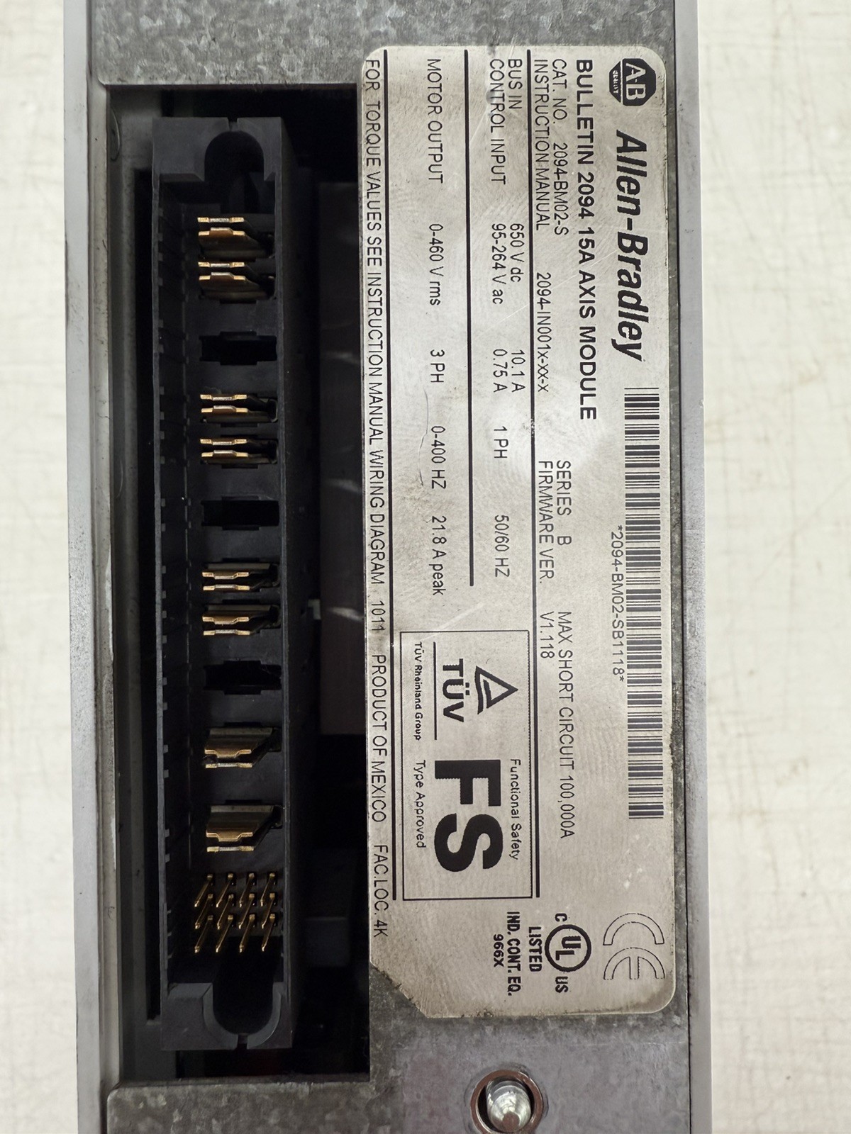 Allen Bradley 2094-BM02-S Series C- Kinetix 6000 Servo Drive