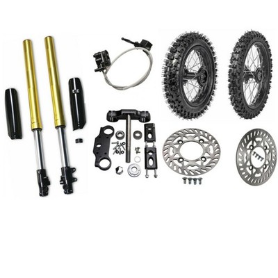14'' 12'' Wheel set+ Front Forks Triple Disc Brake CRF50 110cc 125cc SSR Dirt Bike