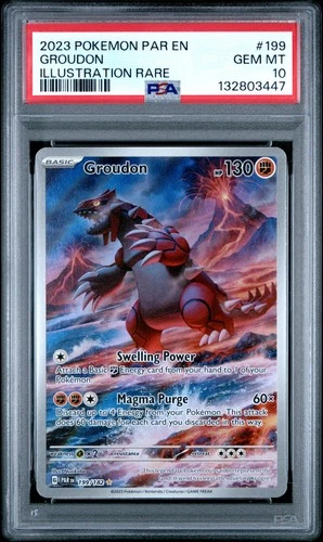 2023 Pokemon Paradox Rift Groudon #199 GEM MT PSA 10 Illustration Rare