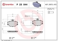 Brembo Bremsbelagsatz, Scheibenbremse Vorderachse U.A. FüR Fiat, Lancia, Yugo