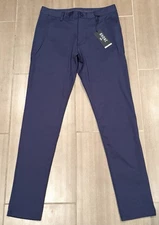 NEW Rhone Men Commuter Skinny Pant Sz 30x32 Navy Slim Chino Golf Performance