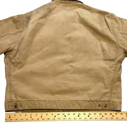 Carhartt Detroit Jacket Vintage Quilt Lined  Worn Distressed 6QLJ Men’s 46/XL by Carhartt, $97 - Photo 11