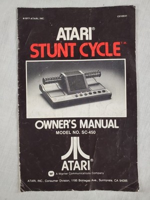 Rare Atari Stunt Cycle SC-450 Owners  Manual Instruction Manual 