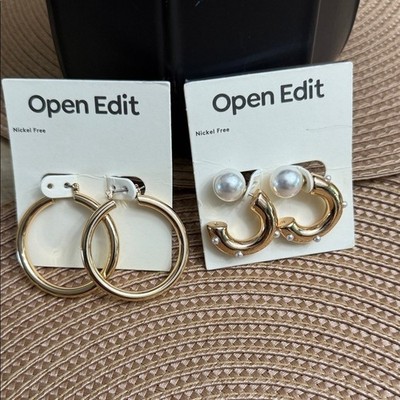 Open Edit Gold und Perlen Ohrringe KONVOLUT