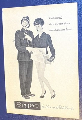 Werbeanzeige/advertisement A5:   Strumpf Perlon Ergee Model  1958  (O5-16-20-1)