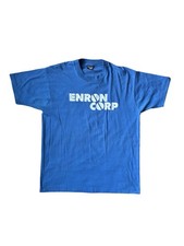 Vintage 90s Enron Corporation Logo Graphic Made In USA Single Stitch T-Shirt L