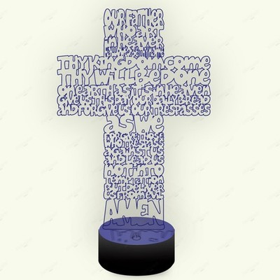 Custom 3D The Lord's Pray Night Light Personalized with your Name or phrase Gift