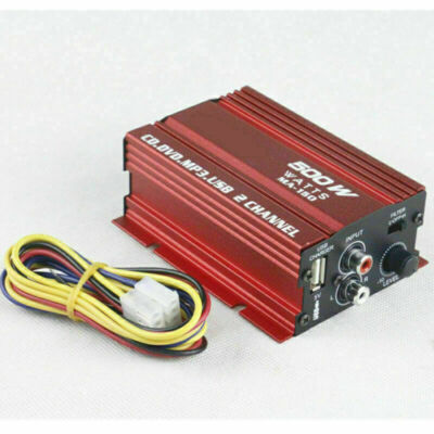 Auto 12V 500W 2-Kanal HiFi Stereo Audio Amplifier Verstärker Subwoofer Amp ZX