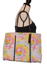 Neoprene Beach Tote Bag with Detachable Pouch Breathable Perforated Holes