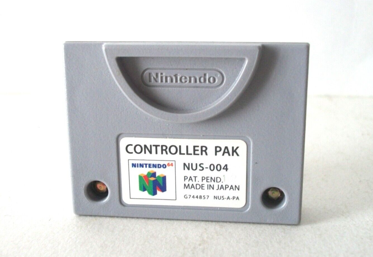 Nintendo 64 N64 Controller Pak Pack Memory Card Save Data Mario