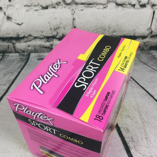 Playtex Sport Combo Pack 18 Regular/Super Tampons 14 Ultra Thin Pads 32 Count - Picture 8 of 9