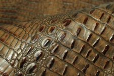 Beautiful Brown Bailey's CROC Print 5" x 8" Craft Leather ET9-B