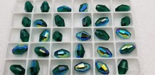 5200 Swarovski Emerald AB 9x6mm Barrel shaped oval bead 20 pieces/pk