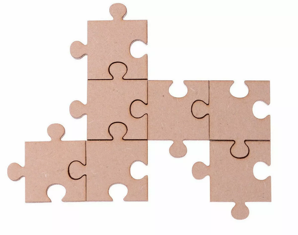 MDF Jigsaw Puzzle Piece Craft shapes Blank shapes Fit together pieces