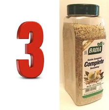BADIA complete seasoning 3 X1.75 lb sazon completa spices, MEATS,POULTRY