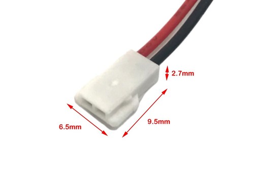 2-Pin Walkera SYMA JJRC Li-PO 1S Battery Male Female Connector 200mm wire x 10 - Picture 2 of 6