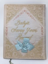 9x11" BOOK RECORD baby vintage 1943 baby's seven year record janet laura scott