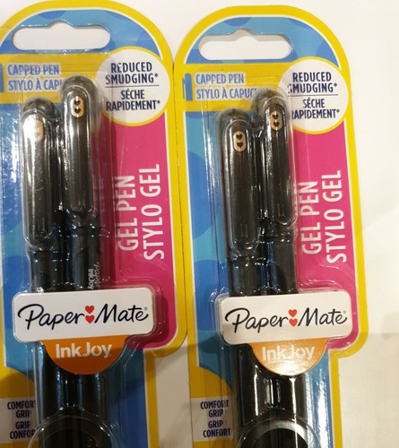 2 × Paper Mate InkJoy Gelstifte 2er Pack Schwarz Mittel 0,7 mm mit Komfortgriff - Bild 4 von 8