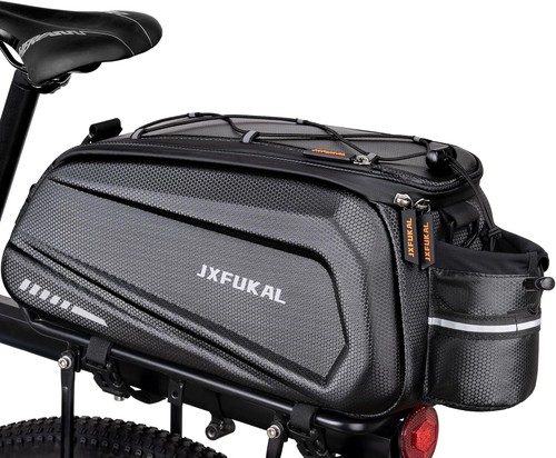 Reflective 9.5L Bike Seat Bag - Waterproof Trunk with Rain Cover for Commuters - Picture 3 of 8