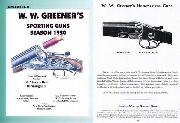 WW Greener 1920 Sporting Guns and Accessories Catalog
