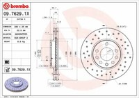 2X Brembo 09.7629.1X Bremsscheibe Vorne FüR Chevrolet Opel