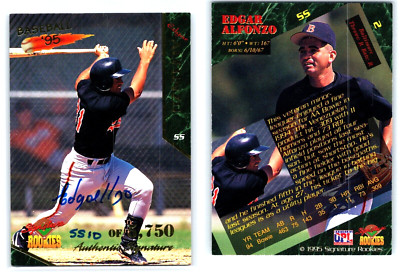 Edgar Alfonzo Autograph, California Angels, Signature Rookies #2 (1995)