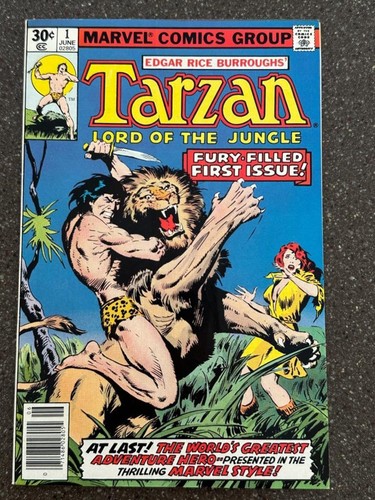 Edgar Rice Burroughs Tarzan #1 Kioskausgabe Marvel Comics 1977