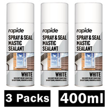3X Leak Stop Spray & Seal White Waterproof Mastic Sealant Gutter Roof Pipe 400ml