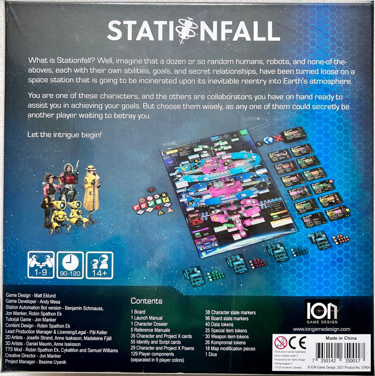 Stationfall Ion Game Design Expert Board Game Strategy Narrative 