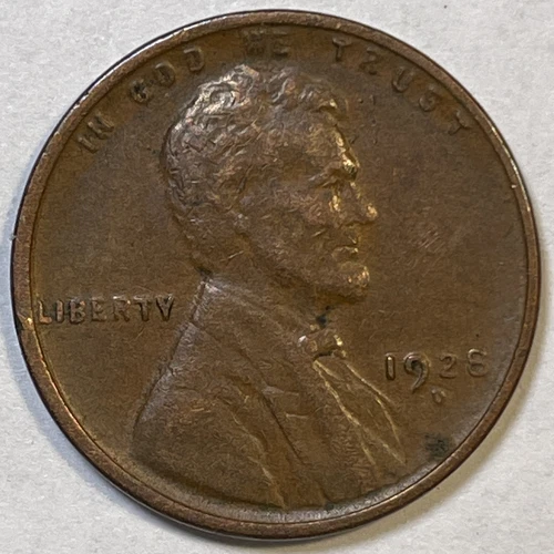 1928-D Lincoln Wheat Cent Choice Extremely Fine XF+ Coin #14550