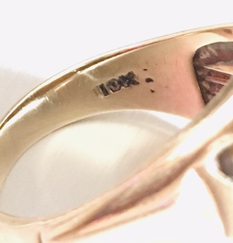 10k Yellow Gold Men's Tiger Eye & Knights Head Cameo Ring, Size 8 - Picture 8 of 10