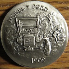 1909 Ford Model T Longines Sterling Silver Round 33.4 Grams