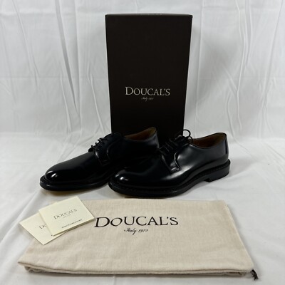 Doucal´s Elegante Herrenschnürschuh Derby Horse Nero, Art. DU1385 Farbe Schwarz