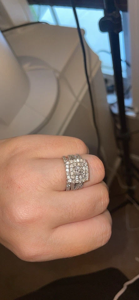 3ct Diamond Engagement Ring Set Lab Created - Image 3 of 4