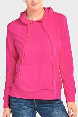 Sofra Women's Thin Cotton Pullover Hoodie Sweater