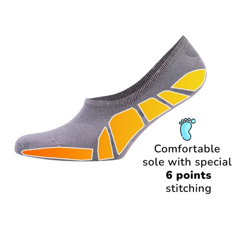 Cosyfeel® Unisex No-Show Liner Socks 6-Pack Bamboo Material Durable Seamless Toe - Picture 84 of 90
