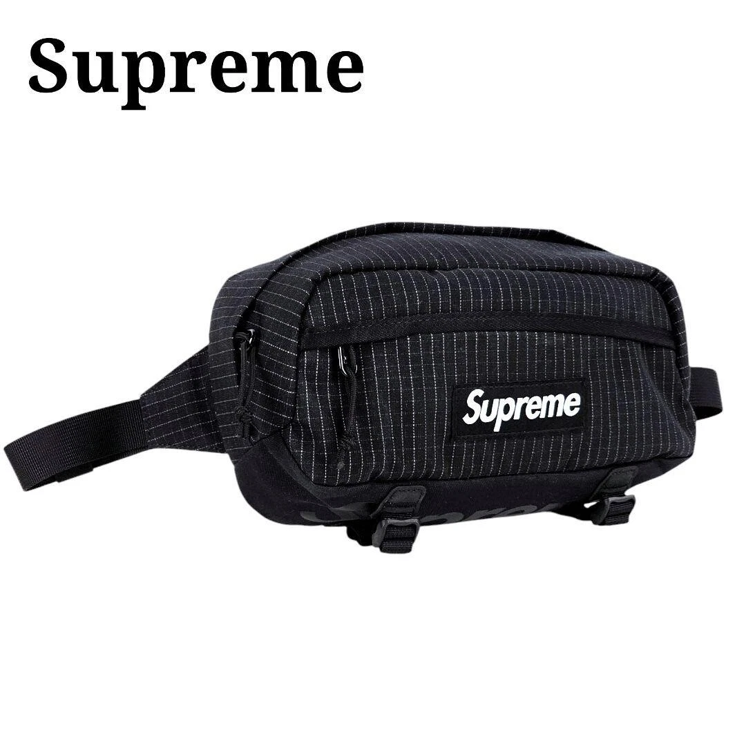 Sac à bandoulière Supreme noir 5,5 * 9,8 * 2,9 pouces