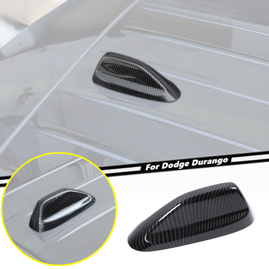 For 2014-2024 Dodge Durango Carbon Fiber Roof Antenna Shark Fin Shape Cover Trim